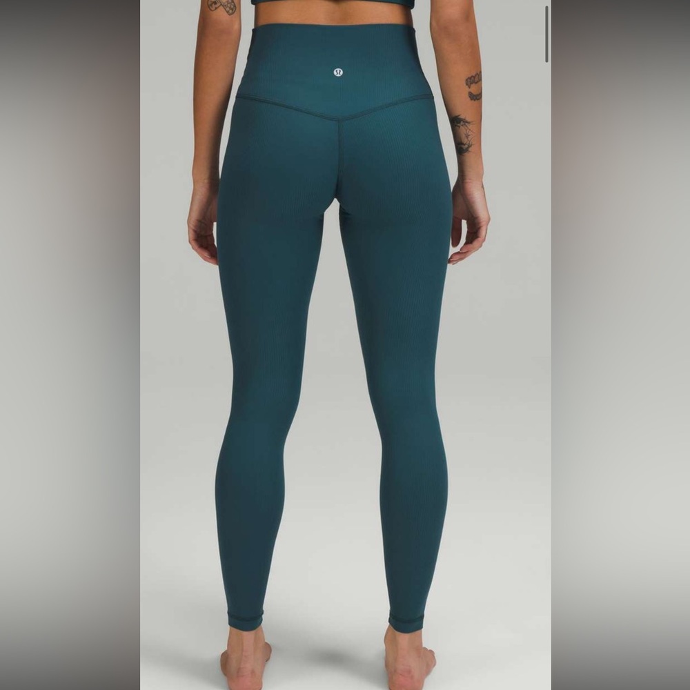 Lululemon Align Ribbed Leggings in Green Jasper Size 4